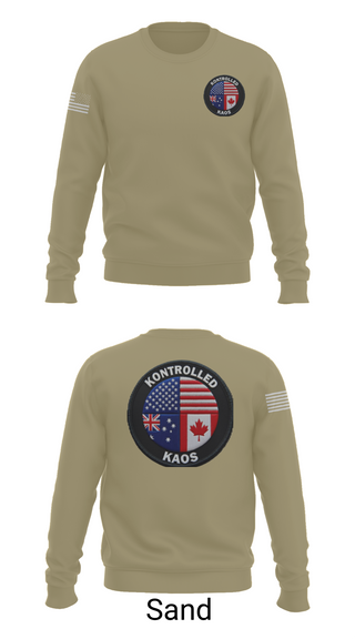 Crew Neck Sweatshirt, Kontrolled Kaos, E-Sports, Teamtime, Team time, sublimation, custom sports apparel, team uniforms, spirit wear, spiritwear, sports uniforms, custom shirts, team store, custom team store, fundraiser sports, apparel fundraiser