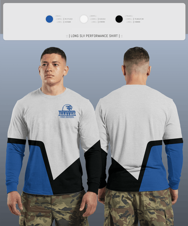 Long Sleeve Performance Shirt, Exeter Township Senior High School Field Hockey, Field Hockey, Teamtime, Team time, sublimation, custom sports apparel, team uniforms, spirit wear, spiritwear, sports uniforms, custom shirts, team store, custom team store, fundraiser sports, apparel fundraiser
