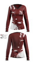 AYSO 665 19752108 Women's Long Sleeve V-neck Shirt - 1