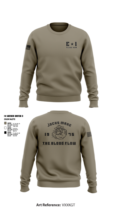 E-1 Jocks D1 Crew Neck Sweatshirt - 1