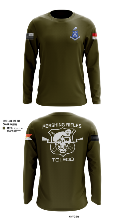 Pershing Rifles Troop L-1 10347059 Long Sleeve Performance Shirt 151
