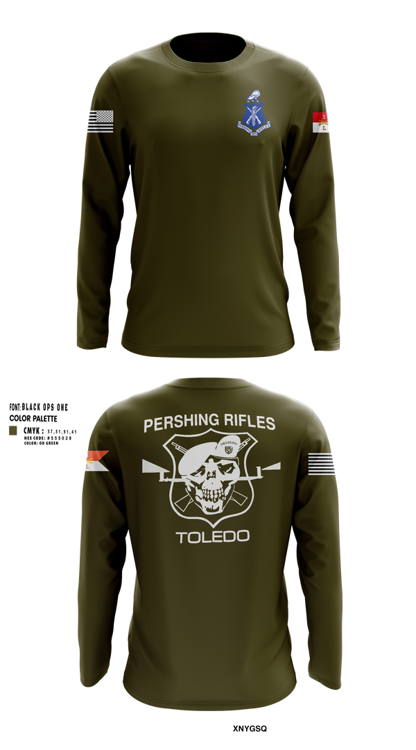 Long Sleeve Performance Shirt, Pershing Rifles Troop L-1, , Teamtime, Team time, sublimation, custom sports apparel, team uniforms, spirit wear, spiritwear, sports uniforms, custom shirts, team store, custom team store, fundraiser sports, apparel fundraiser
