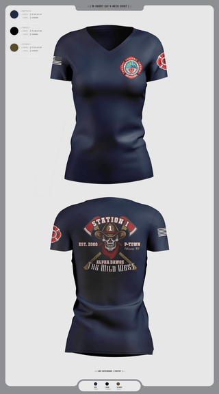 Womens Short Sleeve Vneck Shirt, PVFR, Fire Department, Teamtime, Team time, sublimation, custom sports apparel, team uniforms, spirit wear, spiritwear, sports uniforms, custom shirts, team store, custom team store, fundraiser sports, apparel fundraiser