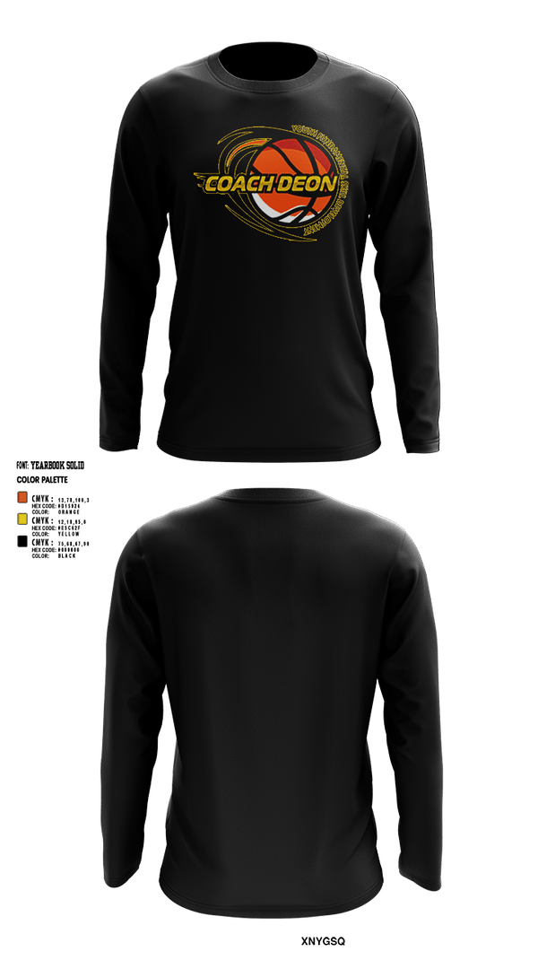 Long Sleeve Performance Shirt, Coach Deon Fundamental Youth Basketball Training, Men's Basketball, Teamtime, Team time, sublimation, custom sports apparel, team uniforms, spirit wear, spiritwear, sports uniforms, custom shirts, team store, custom team store, fundraiser sports, apparel fundraiser