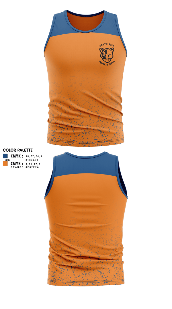 Tank Top, North Pitt High School Track and Field, Track & Field, Teamtime, Team time, sublimation, custom sports apparel, team uniforms, spirit wear, spiritwear, sports uniforms, custom shirts, team store, custom team store, fundraiser sports, apparel fundraiser