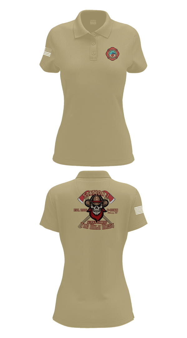 Womens Short Sleeve Performance Polo, PVFR, , Teamtime, Team time, sublimation, custom sports apparel, team uniforms, spirit wear, spiritwear, sports uniforms, custom shirts, team store, custom team store, fundraiser sports, apparel fundraiser