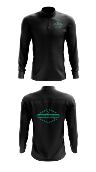 Quarter Zip Jacket, Baker Exterior Renovations, , Teamtime, Team time, sublimation, custom sports apparel, team uniforms, spirit wear, spiritwear, sports uniforms, custom shirts, team store, custom team store, fundraiser sports, apparel fundraiser