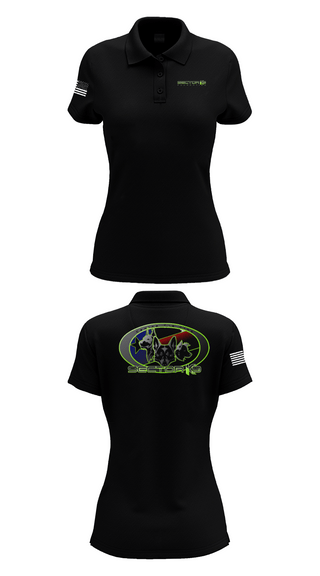 Womens Short Sleeve Performance Polo, Sector K9 Foundation, , Teamtime, Team time, sublimation, custom sports apparel, team uniforms, spirit wear, spiritwear, sports uniforms, custom shirts, team store, custom team store, fundraiser sports, apparel fundraiser