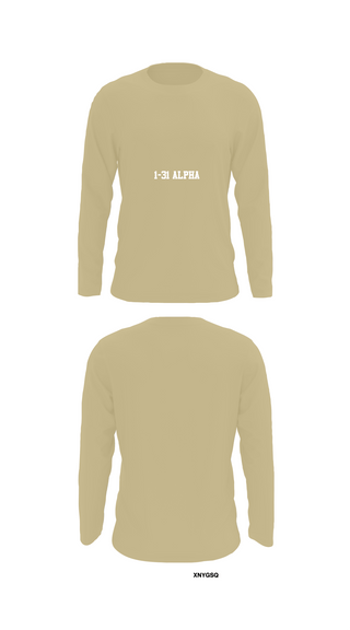 Long Sleeve Performance Shirt, 1-31 ALPHA, , Teamtime, Team time, sublimation, custom sports apparel, team uniforms, spirit wear, spiritwear, sports uniforms, custom shirts, team store, custom team store, fundraiser sports, apparel fundraiser