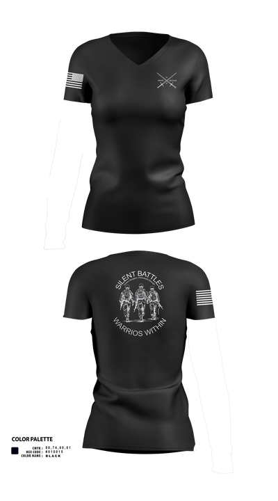 Silent Battles 26852061 Women's Short Sleeve V-neck Shirt - 1