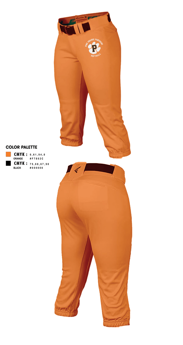 Softball Pants, Pine Prairie Panthers Softball, Softball, Teamtime, Team time, sublimation, custom sports apparel, team uniforms, spirit wear, spiritwear, sports uniforms, custom shirts, team store, custom team store, fundraiser sports, apparel fundraiser