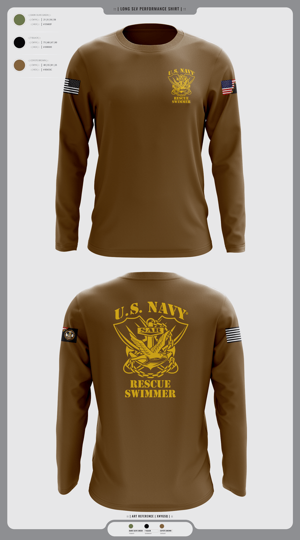 Long Sleeve Performance Shirt, Aircrew Rescue Swimmer, , Teamtime, Team time, sublimation, custom sports apparel, team uniforms, spirit wear, spiritwear, sports uniforms, custom shirts, team store, custom team store, fundraiser sports, apparel fundraiser