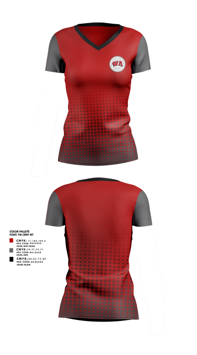 West Allegheny Marching Pride Band 50322871 Women's Short Sleeve V-neck Shirt - 1
