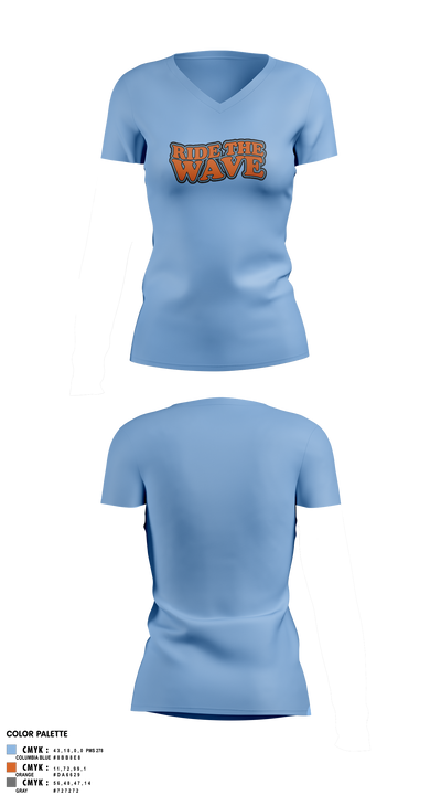 Carolina Riptide 96091150 Women's Short Sleeve V-neck Shirt - 4