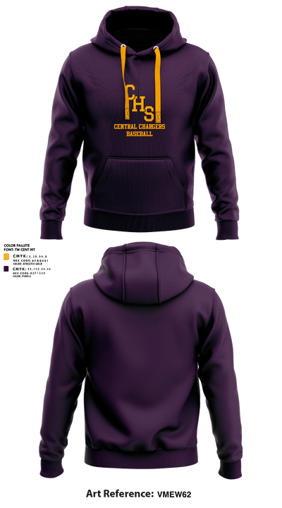 Central Chargers Baseball 97406190 Hoodie - 2