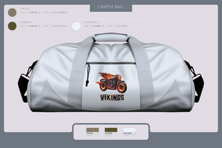 Duffle Bag, Vikings, , Teamtime, Team time, sublimation, custom sports apparel, team uniforms, spirit wear, spiritwear, sports uniforms, custom shirts, team store, custom team store, fundraiser sports, apparel fundraiser