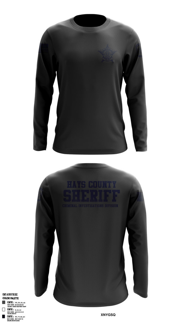 Long Sleeve Performance Shirt, Hays County Sheriff's Office - CID, , Teamtime, Team time, sublimation, custom sports apparel, team uniforms, spirit wear, spiritwear, sports uniforms, custom shirts, team store, custom team store, fundraiser sports, apparel fundraiser