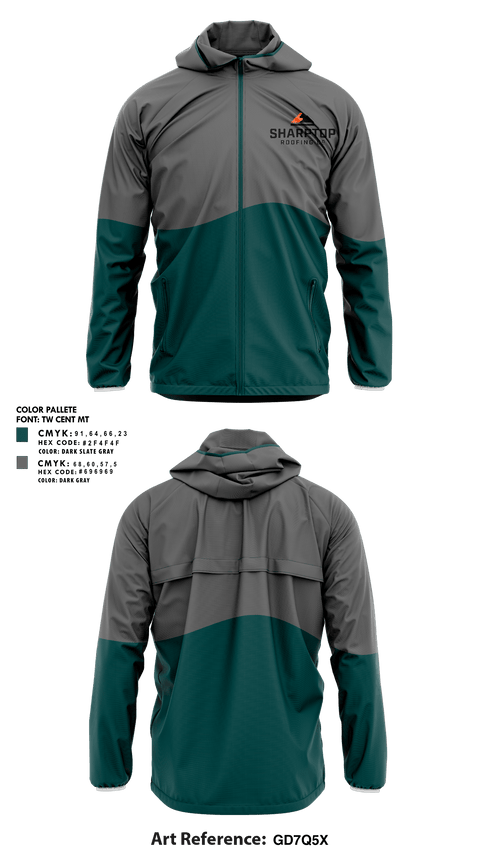 Windbreaker, SharpTop Roofs, , Teamtime, Team time, sublimation, custom sports apparel, team uniforms, spirit wear, spiritwear, sports uniforms, custom shirts, team store, custom team store, fundraiser sports, apparel fundraiser