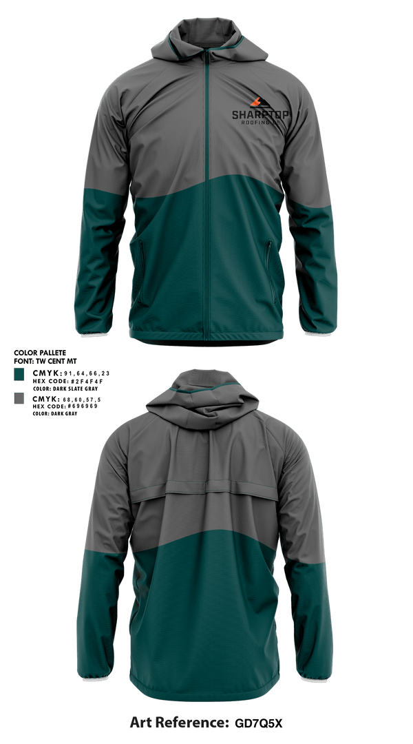 Windbreaker, SharpTop Roofs, , Teamtime, Team time, sublimation, custom sports apparel, team uniforms, spirit wear, spiritwear, sports uniforms, custom shirts, team store, custom team store, fundraiser sports, apparel fundraiser