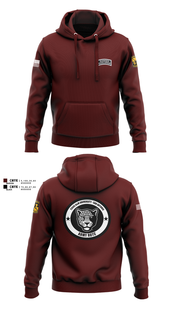 Hoodie, TAMUSA ROTC, Army, Teamtime, Team time, sublimation, custom sports apparel, team uniforms, spirit wear, spiritwear, sports uniforms, custom shirts, team store, custom team store, fundraiser sports, apparel fundraiser