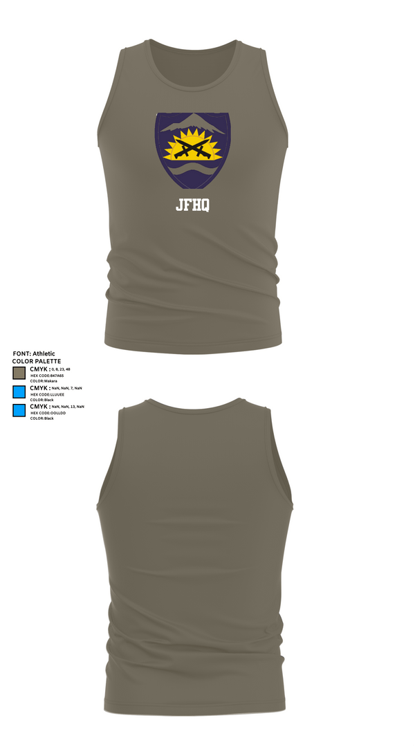 Tank Top, JFHQ, Army, Teamtime, Team time, sublimation, custom sports apparel, team uniforms, spirit wear, spiritwear, sports uniforms, custom shirts, team store, custom team store, fundraiser sports, apparel fundraiser