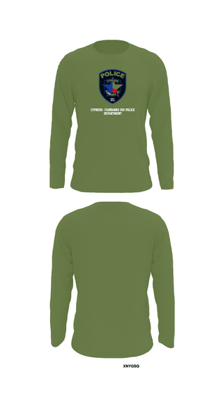 Long Sleeve Performance Shirt, Cypress- Fairbanks ISD Police Department, Police, Teamtime, Team time, sublimation, custom sports apparel, team uniforms, spirit wear, spiritwear, sports uniforms, custom shirts, team store, custom team store, fundraiser sports, apparel fundraiser