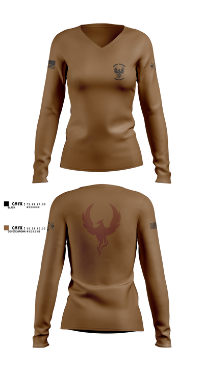 OSA DDG79 12784449 Women's Long Sleeve V-neck Shirt - 8