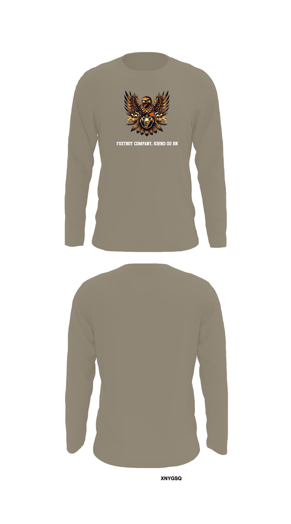 Long Sleeve Performance Shirt, Foxtrot Company, 832nd OD BN, Army, Teamtime, Team time, sublimation, custom sports apparel, team uniforms, spirit wear, spiritwear, sports uniforms, custom shirts, team store, custom team store, fundraiser sports, apparel fundraiser