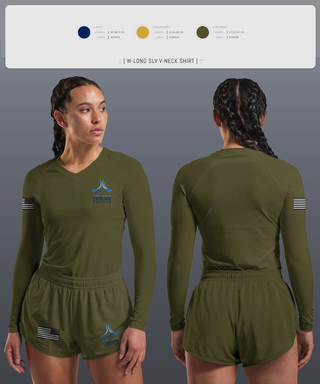 Womens Long Sleeve Vneck Shirt, 9th Civil Engineer Squadron, , Teamtime, Team time, sublimation, custom sports apparel, team uniforms, spirit wear, spiritwear, sports uniforms, custom shirts, team store, custom team store, fundraiser sports, apparel fundraiser