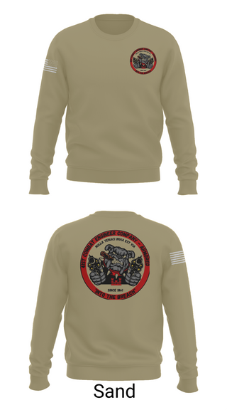 Crew Neck Sweatshirt, 41st CEC-A, Army, Teamtime, Team time, sublimation, custom sports apparel, team uniforms, spirit wear, spiritwear, sports uniforms, custom shirts, team store, custom team store, fundraiser sports, apparel fundraiser