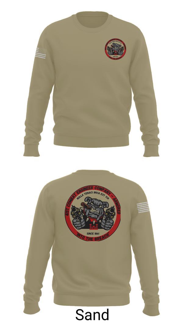Crew Neck Sweatshirt, 41st CEC-A, Army, Teamtime, Team time, sublimation, custom sports apparel, team uniforms, spirit wear, spiritwear, sports uniforms, custom shirts, team store, custom team store, fundraiser sports, apparel fundraiser