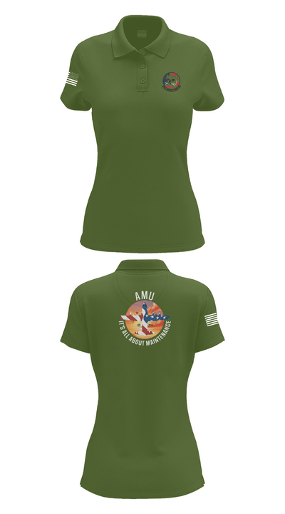 910th AMXS 63315708 Women's Short Sleeve Performance Polo  - 55