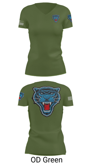 Womens Short Sleeve Vneck Shirt, Blue Panthers, , Teamtime, Team time, sublimation, custom sports apparel, team uniforms, spirit wear, spiritwear, sports uniforms, custom shirts, team store, custom team store, fundraiser sports, apparel fundraiser