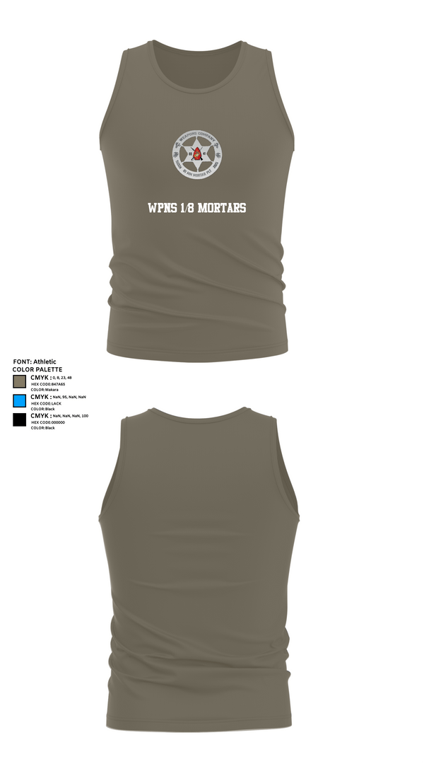Tank Top, Wpns 1/8 Mortars, , Teamtime, Team time, sublimation, custom sports apparel, team uniforms, spirit wear, spiritwear, sports uniforms, custom shirts, team store, custom team store, fundraiser sports, apparel fundraiser