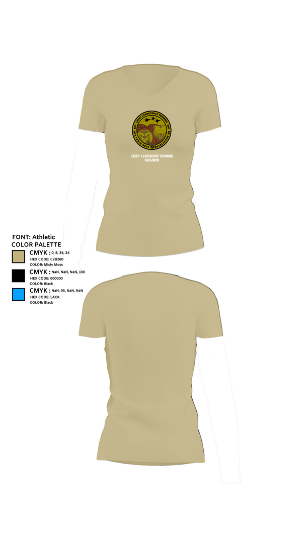 Womens Short Sleeve Vneck Shirt, Cadet Leadership Training Squadron, Air Force, Teamtime, Team time, sublimation, custom sports apparel, team uniforms, spirit wear, spiritwear, sports uniforms, custom shirts, team store, custom team store, fundraiser sports, apparel fundraiser
