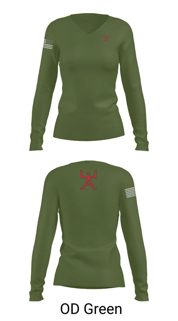 Womens Long Sleeve Vneck Shirt, 355 CES, Air Force, Teamtime, Team time, sublimation, custom sports apparel, team uniforms, spirit wear, spiritwear, sports uniforms, custom shirts, team store, custom team store, fundraiser sports, apparel fundraiser