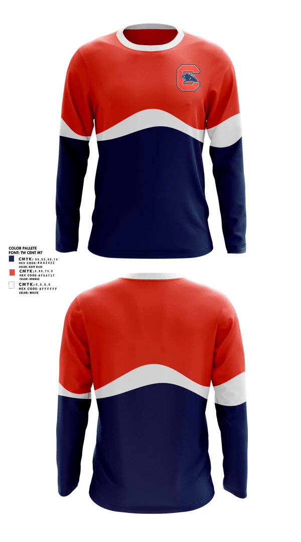 Long Sleeve Performance Shirt, Chapman High School Track and Field, Track & Field, Teamtime, Team time, sublimation, custom sports apparel, team uniforms, spirit wear, spiritwear, sports uniforms, custom shirts, team store, custom team store, fundraiser sports, apparel fundraiser