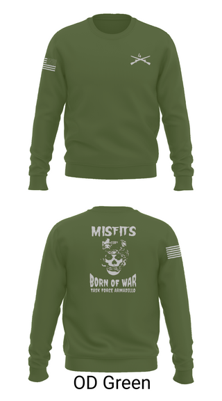 Crew Neck Sweatshirt, 4th platoon misfits, Army, Teamtime, Team time, sublimation, custom sports apparel, team uniforms, spirit wear, spiritwear, sports uniforms, custom shirts, team store, custom team store, fundraiser sports, apparel fundraiser