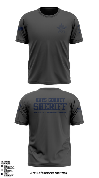 Short Sleeve Performance Shirt, Hays County Sheriff's Office - CID, , Teamtime, Team time, sublimation, custom sports apparel, team uniforms, spirit wear, spiritwear, sports uniforms, custom shirts, team store, custom team store, fundraiser sports, apparel fundraiser