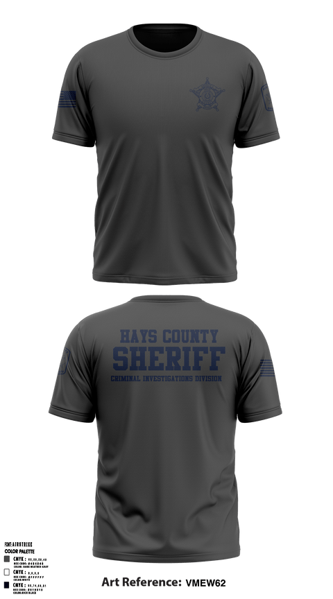 Short Sleeve Performance Shirt, Hays County Sheriff's Office - CID, , Teamtime, Team time, sublimation, custom sports apparel, team uniforms, spirit wear, spiritwear, sports uniforms, custom shirts, team store, custom team store, fundraiser sports, apparel fundraiser