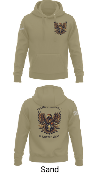 Hoodie, Foxtrot Company, 832nd OD BN, Army, Teamtime, Team time, sublimation, custom sports apparel, team uniforms, spirit wear, spiritwear, sports uniforms, custom shirts, team store, custom team store, fundraiser sports, apparel fundraiser