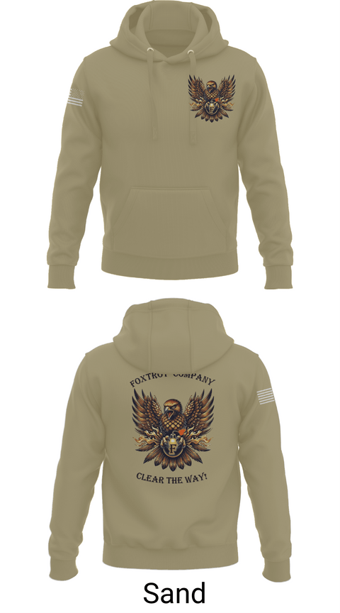 Hoodie, Foxtrot Company, 832nd OD BN, Army, Teamtime, Team time, sublimation, custom sports apparel, team uniforms, spirit wear, spiritwear, sports uniforms, custom shirts, team store, custom team store, fundraiser sports, apparel fundraiser
