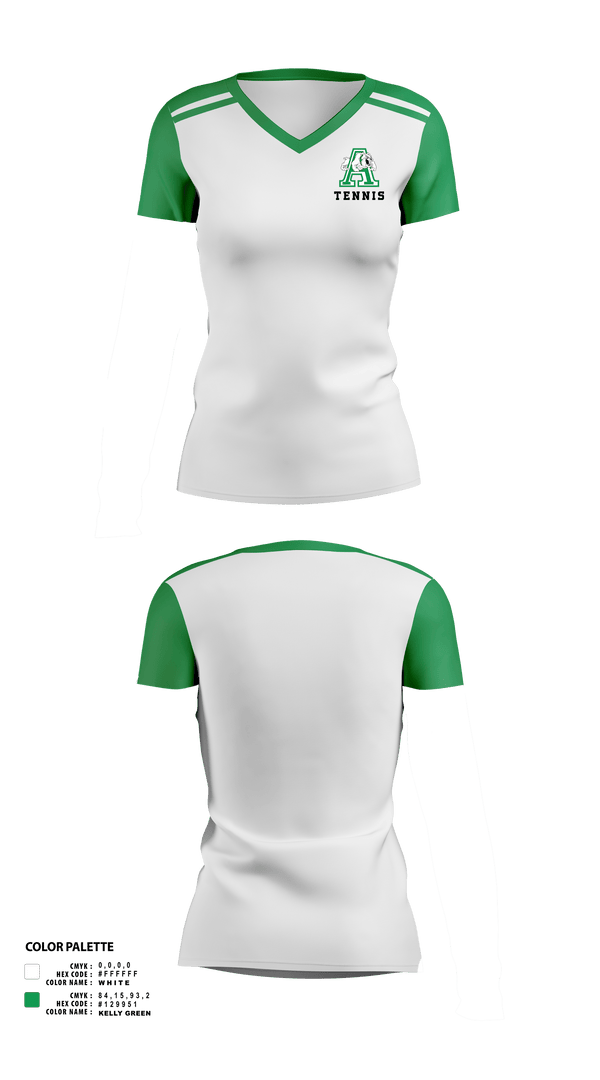 Womens Short Sleeve Vneck Shirt, Albuquerque High School Tennis, Tennis, Teamtime, Team time, sublimation, custom sports apparel, team uniforms, spirit wear, spiritwear, sports uniforms, custom shirts, team store, custom team store, fundraiser sports, apparel fundraiser