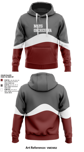 Hoodie, Mays Orchestra, Spirit Store, Teamtime, Team time, sublimation, custom sports apparel, team uniforms, spirit wear, spiritwear, sports uniforms, custom shirts, team store, custom team store, fundraiser sports, apparel fundraiser