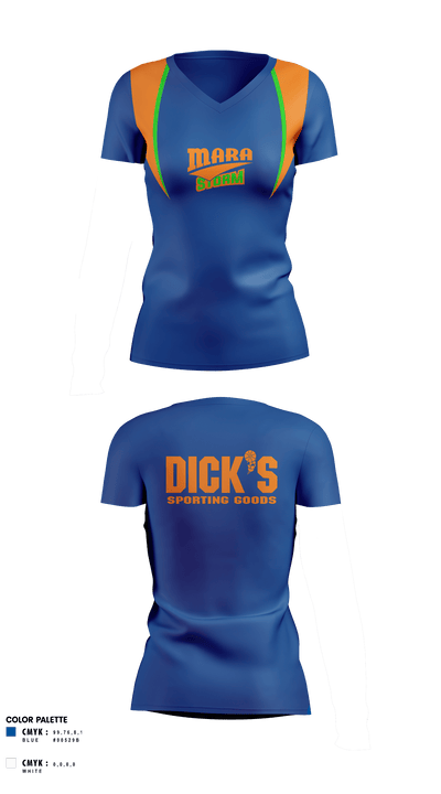 Mara Track & Field Women's Short Sleeve V-neck Shirt - 4