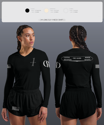 Battalion 1 29533979 Women's Long Sleeve V-neck Shirt - 7