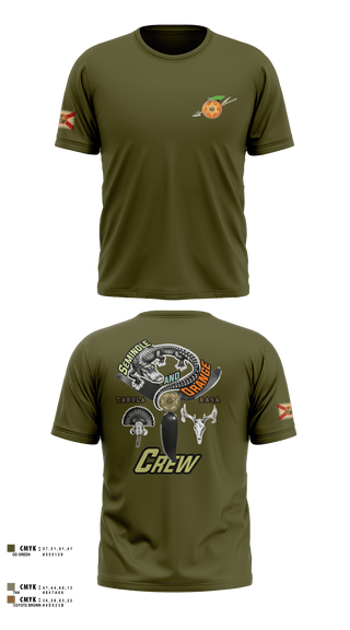 Old School Cotton Feel Shirt, Seminole / Orange Crew, , Teamtime, Team time, sublimation, custom sports apparel, team uniforms, spirit wear, spiritwear, sports uniforms, custom shirts, team store, custom team store, fundraiser sports, apparel fundraiser