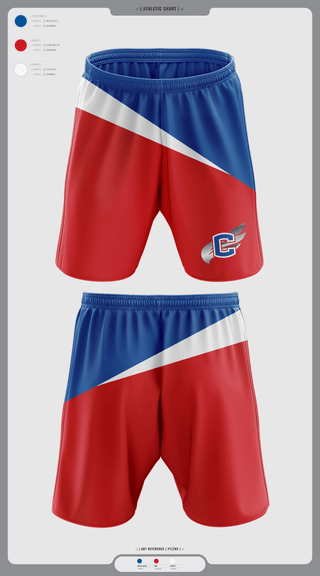 Athletic Shorts With Pockets, Cleveland Blue Raiders, Track & Field, Teamtime, Team time, sublimation, custom sports apparel, team uniforms, spirit wear, spiritwear, sports uniforms, custom shirts, team store, custom team store, fundraiser sports, apparel fundraiser