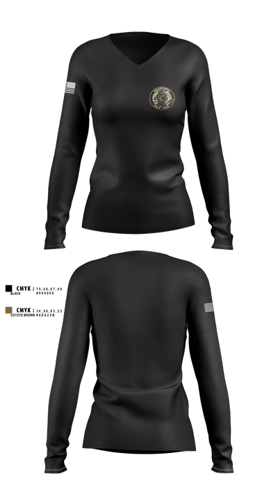 BEACHMASTER UNIT TWO 82951978 Women's Long Sleeve V-neck Shirt - 4