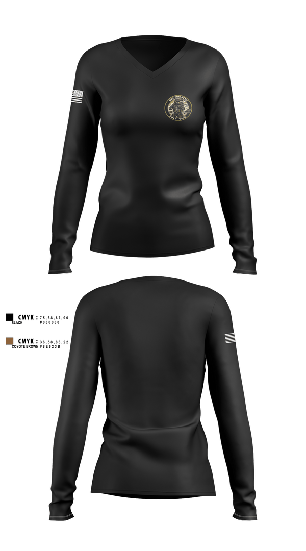 Womens Long Sleeve Vneck Shirt, BEACHMASTER UNIT TWO, , Teamtime, Team time, sublimation, custom sports apparel, team uniforms, spirit wear, spiritwear, sports uniforms, custom shirts, team store, custom team store, fundraiser sports, apparel fundraiser
